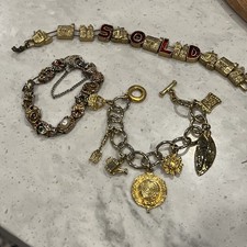 3 Vintage Charm Bracelets 