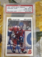 1991 Upper Deck French Jaromir Jagr  Card Autographed