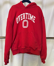Overtime Kids varsity Pullover Hoodie red youth medium
