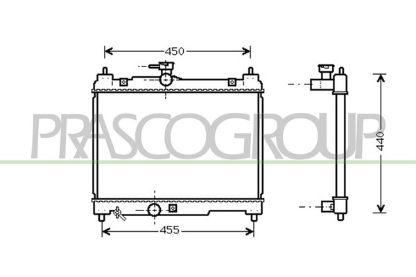 Prasco KüHler WasserküHler MotorküHler FüR Toyota Yaris 1.0 1.3-image