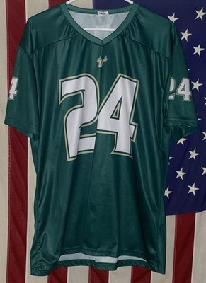 USF Bulls Florida #24 Football Jersey Shirt Large Green Performance Polyester