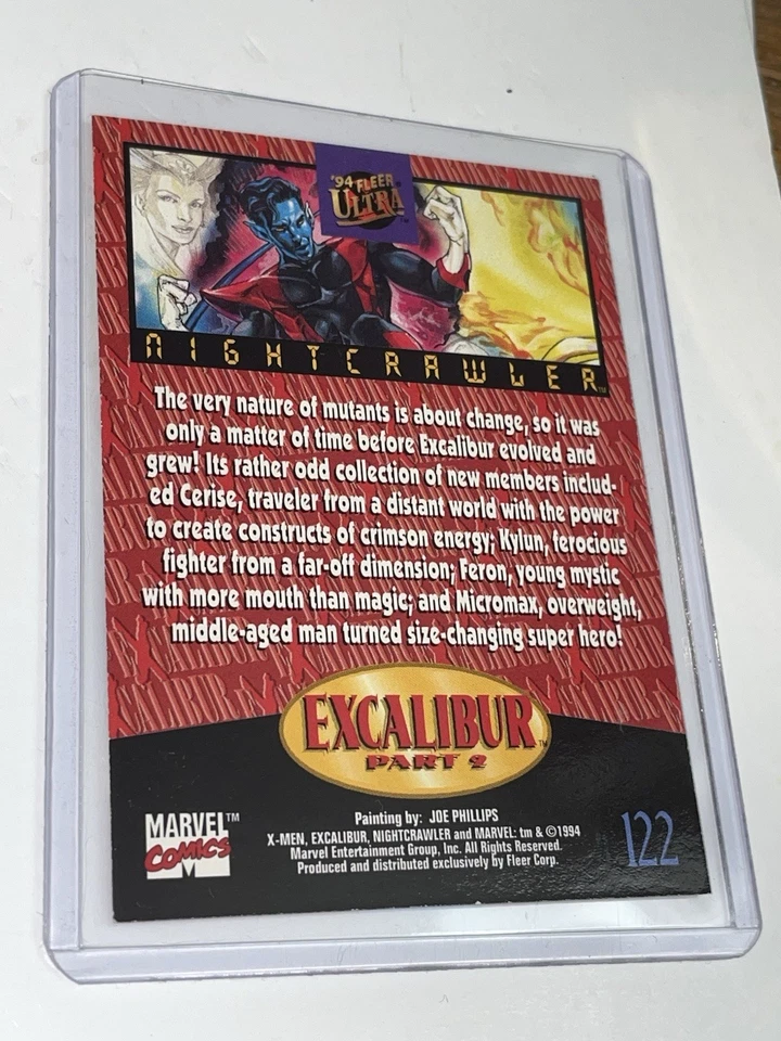 1994 MARVEL FLEER ULTRA X-MEN Nightcrawler Card #122 - FREE SHIPPING - Image 2 of 2