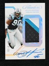 2023 Panini Flawless Silver 7/20 Julius Peppers #PA-JPE Patch Auto HOF 0q3g