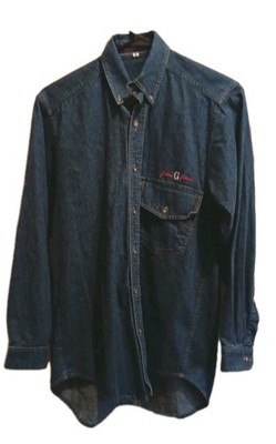 Vtg 90s Gravity Force Denim Shirt Men Sz Small  Rugged Retro Workwear Americana 