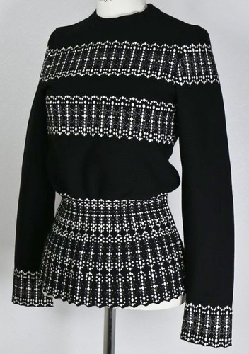 ALAIA Lace Pattern Knit Sweater Top Size 38 Made in Italy Used Excellent Conditi - Picture 9 of 9