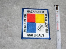 Memphis Tennessee Fire Dept. Hazardous Materials Re-Act Team Embroidered Patch