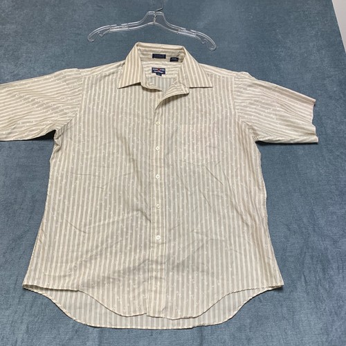 Hardy Amies, Hardy Amies Roos Atkins Dress Shirt Mens 17 Multicolor Vertical Stripes Business