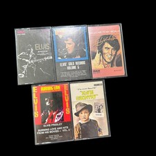 Elvis Presley Cassette Tape Lot of 5 Elvis Country Live Burning Love TESTED