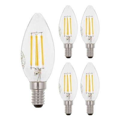 VITO E14 LED Filamentlampe C35 4W 540lm 6400K 240V 35mm 5 Stück