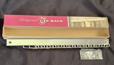 Vtg MCM HOLLYWOOD TIE RACK Polished Chrome 14 Hooks New In Box Necklace Hanger