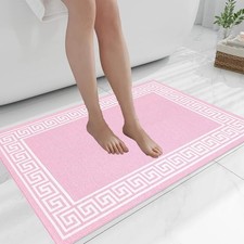 Non Slip Bath Mat Water Absorbent Toilet Pedestal Mats Small Large Bathroom Rug