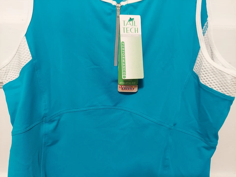 Camiseta sin mangas de tenis azul talla grande Tail Tech Performance para dama nueva con etiquetas Foto 3 de 4