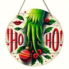 Merry Christmas Welcome Round Wooden Tin Metal Signs Home D cor 8x8