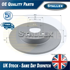 Fits Vauxhall Astra Combo Meriva + Other Models Brake Disc Rear Stallex #1
