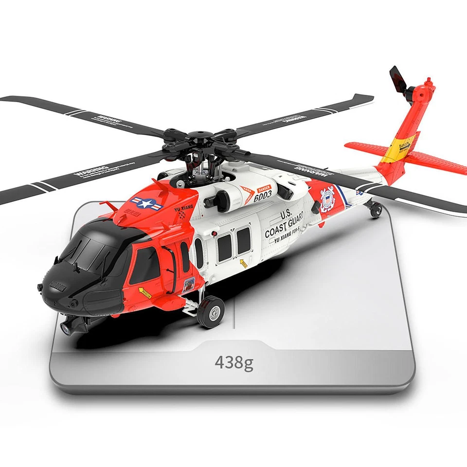 YXZNRC F09-S 1:47 RC Helicopter UH60 6CH Drone Gyro GPS Lights Brushless Motor - Image 2 of 4