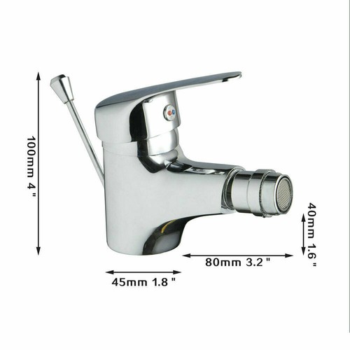 Chrome Lavatory Sink Women Toilet Bidet Brass Faucet Chrome Flip Over Drain Set - Picture 2 of 6