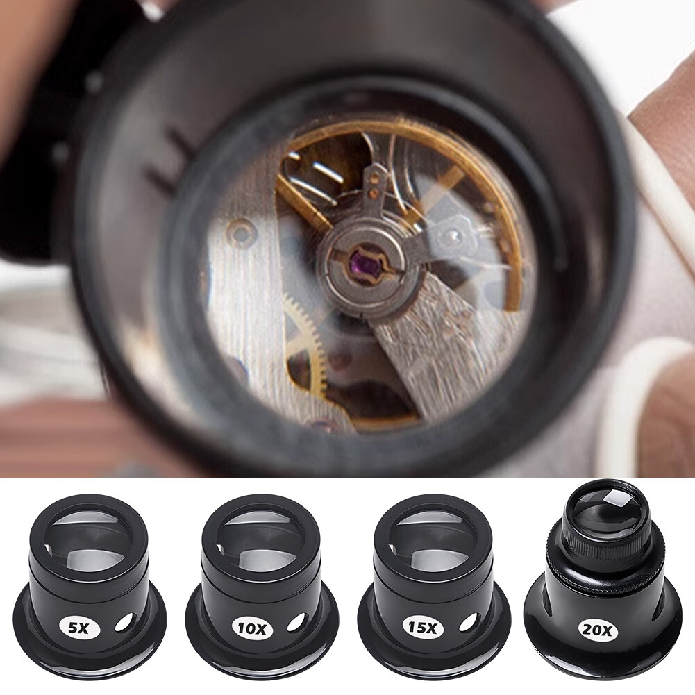 4pcs Jeweler Loupe Portable For Watch Practical Monocular Repair Tool