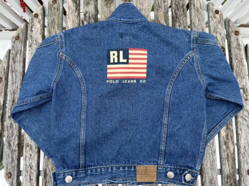 VTG Polo Jeans Co Ralph Lauren Kid's Size 6 - 6X Blue Denim Jacket Great Quality