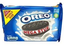 Nabisco Oreo Mega Stuf Chocolate Sandwich Cookies 17.6 oz Stuff Family Size