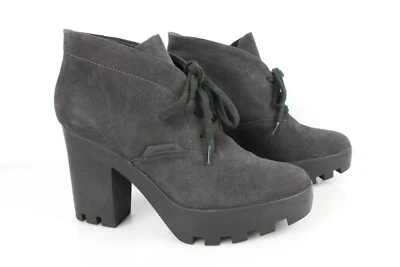 CALVIN KLEIN Jeans Boots Plateforme Daim Gris anthracite T 38 Très bon état - Photo 1/4