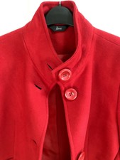 Bhs Womens Petite Size 8 Wool Blend Red Midweight Coat