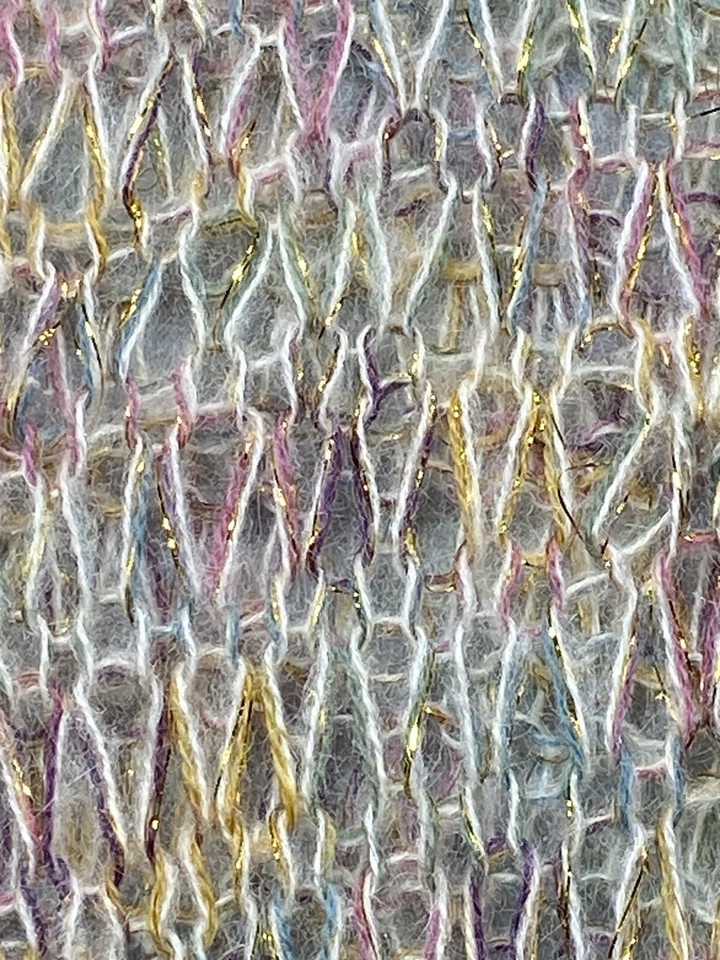 Suéter Kimchi Azul Mujer Mediano Beige Rosa Tejido Abierto Transparente Acogedor Boho Street Foto 2 de 4