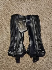 AK Flexi Crystal Horse Riding Half Chaps with Contour Fitting Size 8 children's