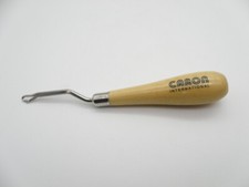 Vintage CARON International 6.25  Rug Latch Hook Tool With Wood Handle