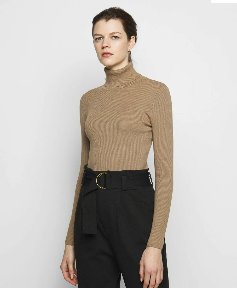 Skinny rib hotsell polo neck jumpers