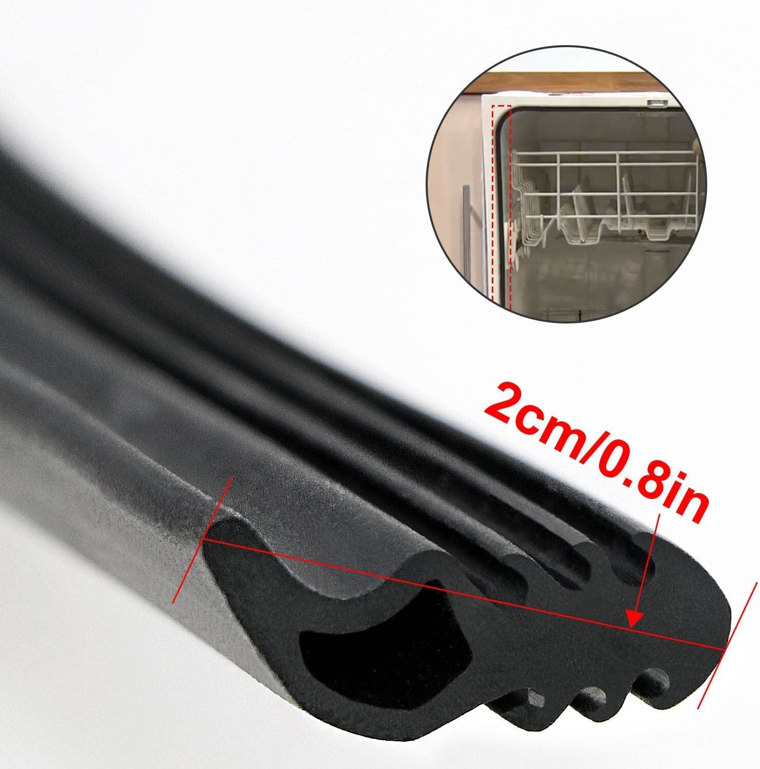 W10542314 Dishwasher Door Seal Gasket & Strike Kit for Kenmore