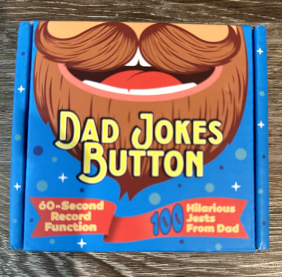 Dad Gag Gift Jokes Button 100 Dad Jokes w/ 60 Second Voice Record Function