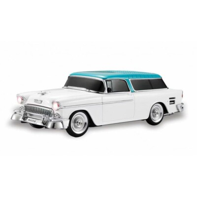 #ad Chevrolet White Bel Air Nomad Bluetooth Portable Speaker w LED Light USB AUX FM $23.95