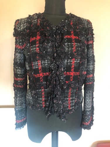 Kooples China checks tweed jacket size 