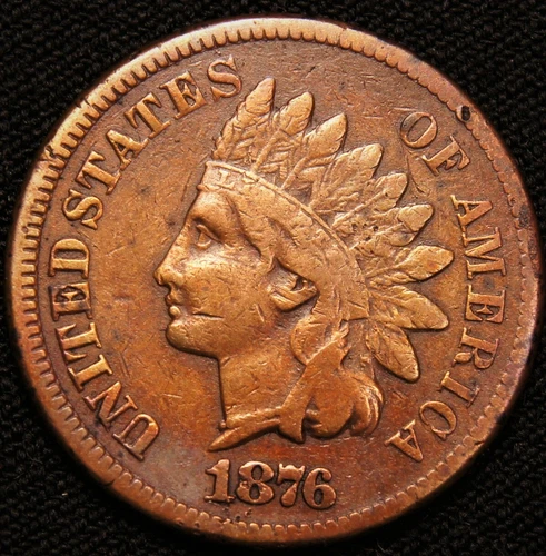 1876 Indian Head Cent VF+