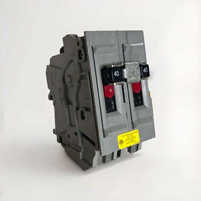 Wadsworth A240NI 40 Amp 2 Pole 2P Big Body Plastic FOOT Breaker Gray A240B A240