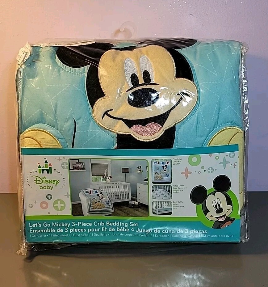 Disney Baby Let's Go Mickey 3-Piece Crib Bedding Set Comforter