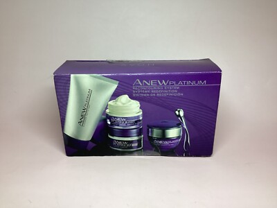 Avon Anew Platinum Recontouring System 4 Peice Skincare Set New/Old Stock