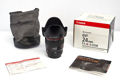 Canon EF 24mm f/1.4 L II USM Lens - USA version in Great Condition