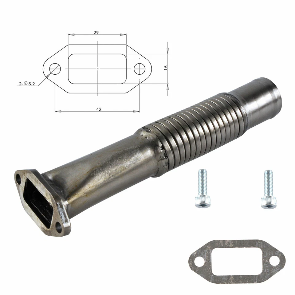 Original DLE Connector Pipe Flexible Bend Header For DLE 55RA Engine Exhaust - Image 2 of 4