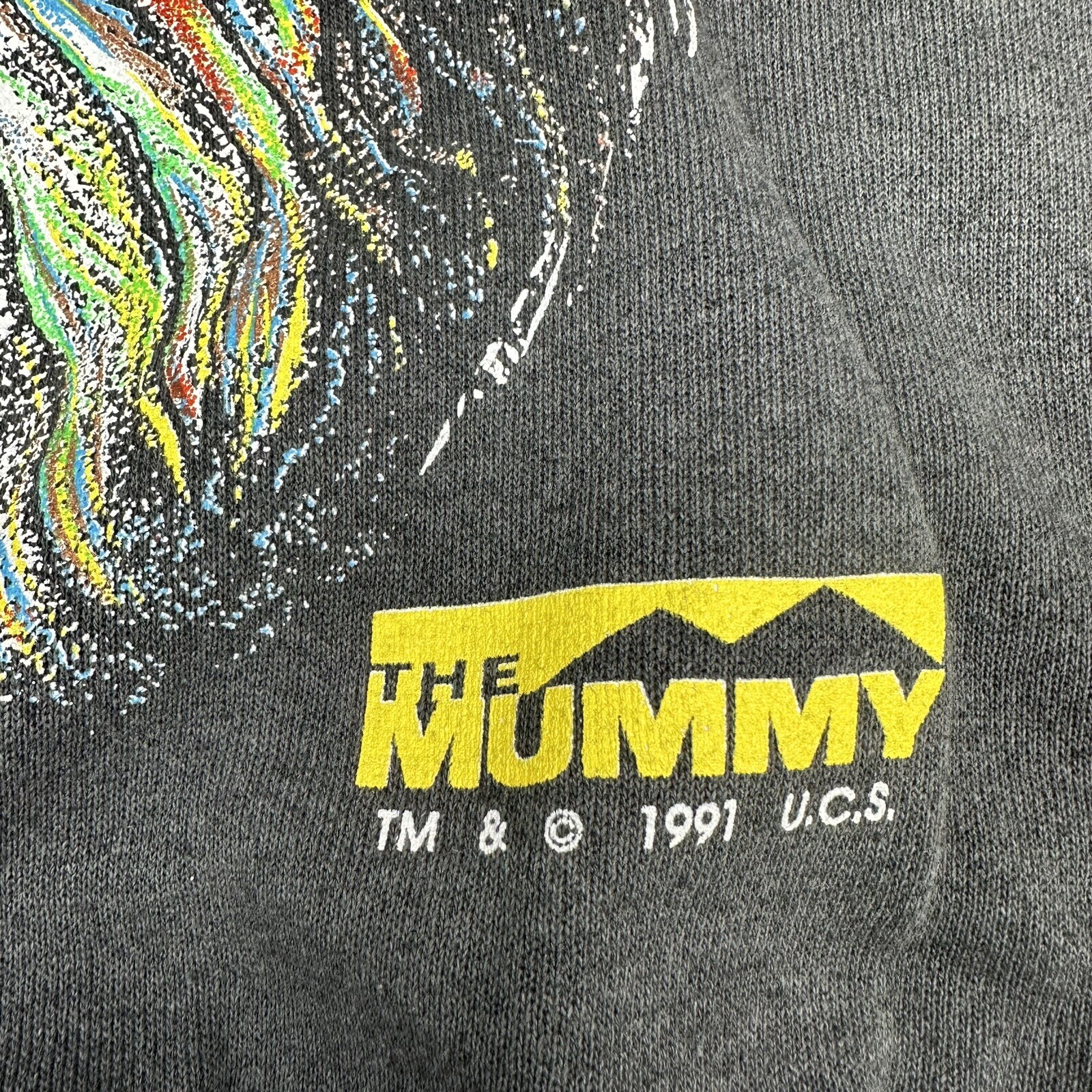 Vintage The Mummy Harley Davidson Fun Wear sweatshirt  1991 US Monster Horror OG image 3