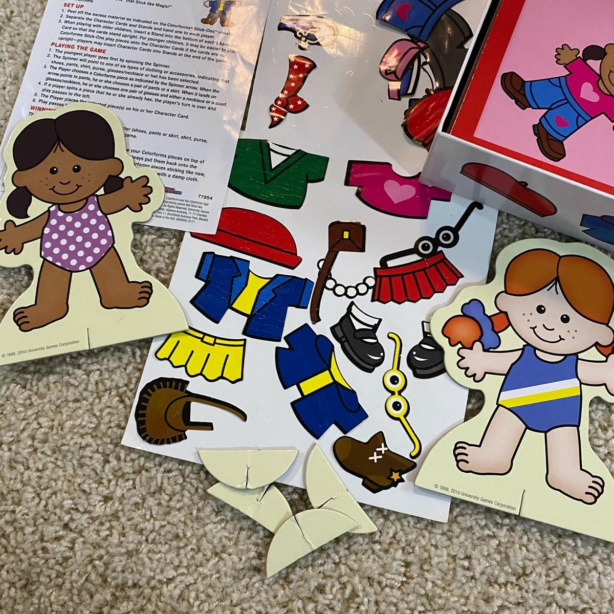 Colorforms Dress-Up Vintage HTF Game No Reading Required 4 player Game