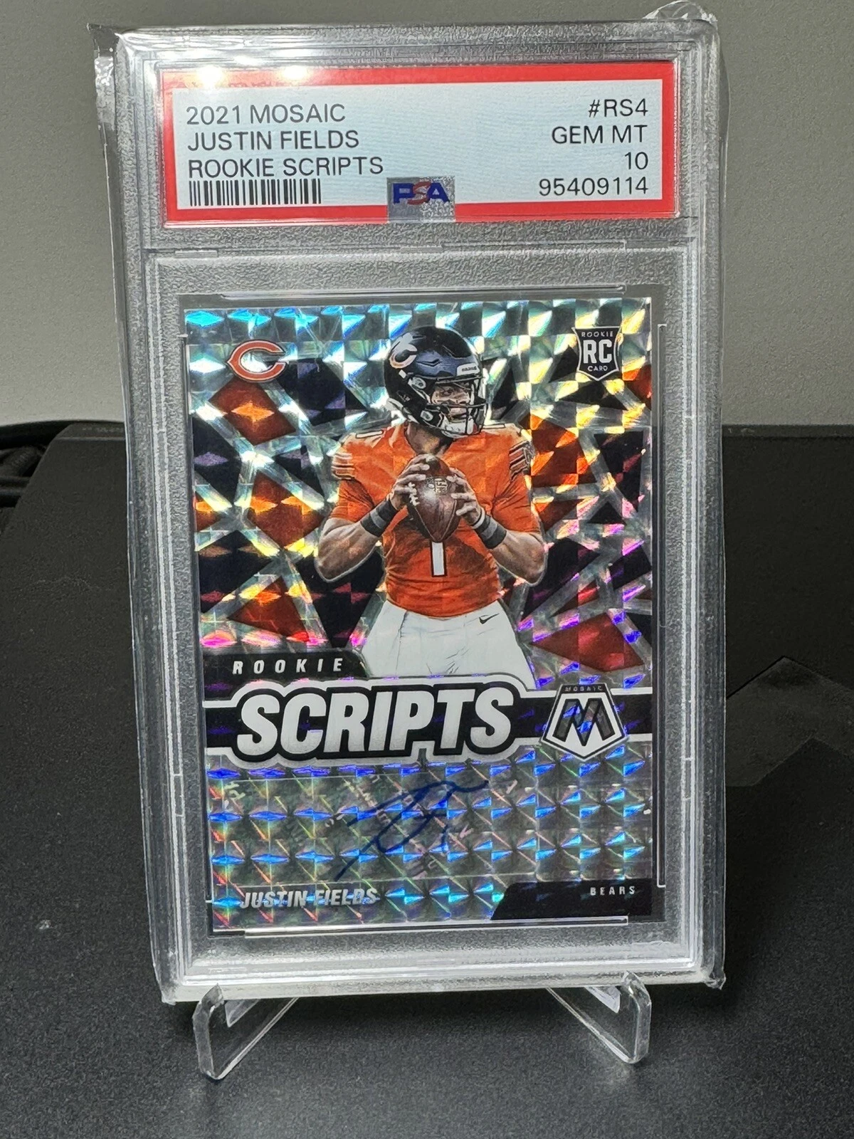Justin Fields Panini Mosaic Rookie Scripts #RS4 Base
