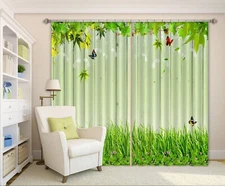 3D Butterfly Meadow ZHUA3165 Photo Curtain Window Blockout Fabric Amy 2023