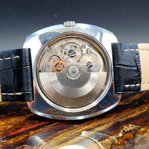 Vintage Men’s 1960's CONSUL Day & Date Automatic S.S. With Amazing Blue Dial ! - Picture 7 of 7