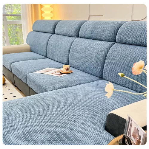 Funda protectora elástica para muebles de sofá de 1/2/3 plazas color liso - Imagen 13 de 39