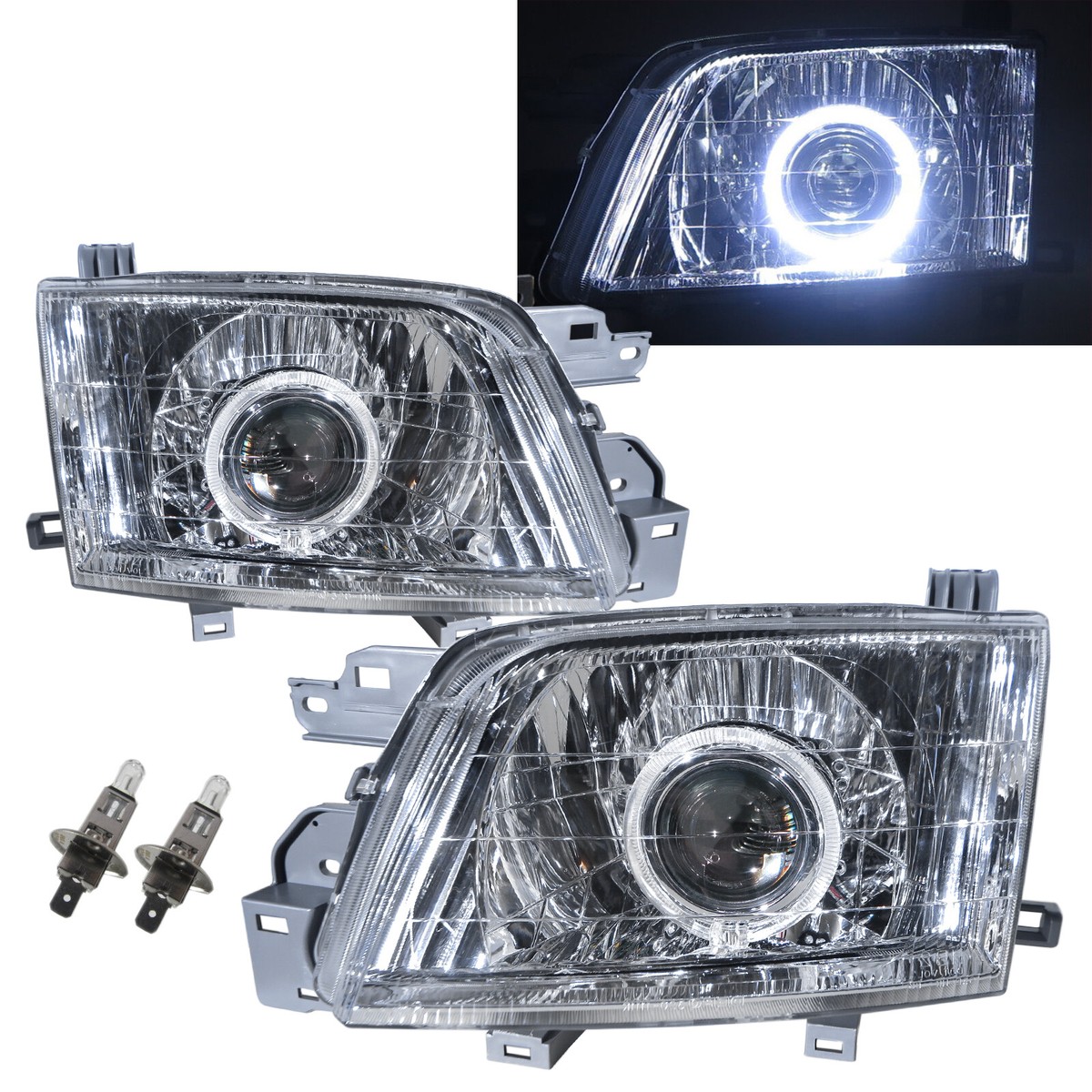2001-2002 Subaru Forester SF MK1 LHD Guide LED Angel-Eye Projector