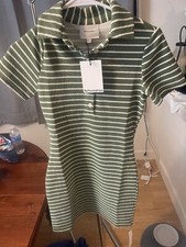 Reformation Elena Knitt Dress Green And White Stripe - XS 