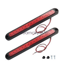 Red 10" LED Truck Trailer Strip 3rd brake lights rear Turn Tail Light Bar 2x