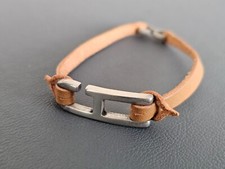 Authentic Handmade Leather Tuareg Bracelet Hippy Gypsy Hippie Bohemian Silver