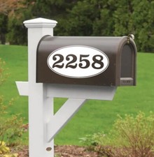 TWO Custom Mailbox Address Street Numbers Vinyl Decal House Business Door 2